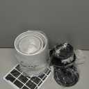 Dog Food Containers Set of 3 with Lids and Spoon Airtight Metal Dog Treat Snack Jars with DIY Labels Big Pet Cookie Storage Jar for Farmhouse Kitchen Counter(White)