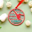6 x Gymnastics Christmas Ornament, Gymnast Girl Christmas Ornament Tree Decor, Keepsake Gifts for Gymnast Sports, Xmas Gift for Gymnastics Lovers Girls Women Fans Coach