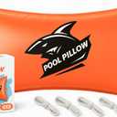 4x8 Pool Pillows for Above Ground Pools, Heavy Duty Winter Pool Cover Pillow, 0.5mm PVC (27 Gauge) with 65ft Rope, Cold Resistant for Winterizing (4 x 8 ft)