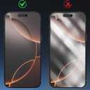 3 x Compatible for iPhone 16 Pro Matte Screen Protector 6.3 inch, Anti Glare Anti Fingerprint Screen Protector 9H Tempered Glass Easy Installation 2 Pack