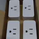 Amazon Basics Smart Plug, Works with Alexa Only, Voice Control, Remote APP Control, Schedule, Compact Design, Versatile, 2.4 GHz Wi-Fi, No Hub Required, 4-Pack, White