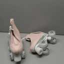 Women's Roller Skates Light Up Wheels, Adjustable Double Row Roller Skates Outdoor Shiny Derby Skates Illuminating for Teens and Youth (37-9.25in-(Women's 7 / Men's 6))