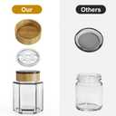 Vetacsion Set of 18 Magnetic Glass Spice Tins with 100 Preprinted Seasoning Label Stickers (Include Black Metal Wall-Plates)