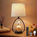 2-in-1 Table Lamp & Candle Warmer Lamp - Bedside Lamps with Timer for Bedroom Living Room, 16 Million Color Dimmable (Remote/App Control), Fragrance Lamp, Stylish Home Decor Ideal Gifts for Women
