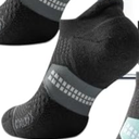Juclise Coolmax Bamboo Viscose Compression Running No Show Sock Women, Moisture Wicking Cushion AntiBlister Athletic Ankle 1pcs, L