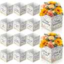 Qunclay 12 Pcs Graduation Box Table Centerpieces 7 Inch Wildflower Paper Flower Boxes Table Decor Class of 2026 Congrats Grad Party Supplies for High School College Grad Celebration Prom Decoration