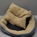 Miguel Washable Cat Beds for Indoor Cats with Removable Cushion/Pillow, Easy to Wash Small Dog Bed with Side, Large Rectangle Kitten Bed Cuddle Puppy Bed with Anti-Slip Bottom, Gray 20 Inch