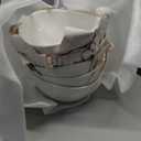 Samsle Porcelain Small Serving Bowls, 10 Ounce Dessert Bowls for Ice Cream Snacks Appetizer Candy Dishes, Dishwasher Safe Durable Ceramic White Bowl for Party, Set of 6 (5.5 inch)