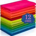 XSEINO 12 Rolls 8"x35"(20.5x90cm) 1.4mm Thick Soft Felt Fabric Sheet 12 Assorted Neon Series Colors Felt Pack for DIY Craft Sewing Squares Nonwoven Patchwork