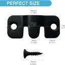 20PCS 1.69 x 0.75 inch Black Flush Mount Bracket Stainless Steel Interlock Hanging Buckle Z Clips Headboard Wall Mounting Brackets French Cleat Picture Hanger Heavy Duty with 40PCS Screws