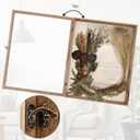 GraduationMall 16x20 Shadow Box Frame Solid Wood Glass Door Display Case with Linen Back and 6 Stick Pins,1.5 inches Interior Depth,Ideal for Memorabilia Pictures Flowers Medals Tickets