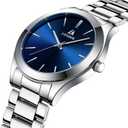 LN LENQIN Mens Watches Waterproof Stainless Steel Watch for Men Analog Quartz Fashion Business Designer Wristwatch