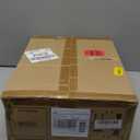 SWTYMIKI Rolling Vertical Shoe Rack - Shoe Tower with Drawer and Hooks, Shoe Storage Organizer for Entryway Closet Bedroom, Space-Saving Wood and Metal Narrow Shoe Shelf, Espresso