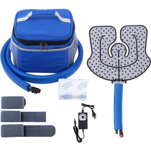 Cold Therapy System Machine, Portable Ice Therapy Machine for Knee Replacement, Post-Surgery Recovery, Cryotherapy Freeze Kit with Universal Pad for Knee, Ankle, Shoulder