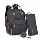 Dikaslon Diaper Bag Backpack with Portable Changing Pad, Pacifier Case and Stroller Straps, Large Unisex Baby Bags for Boys Girls, Multipurpose Travel Back Pack for Moms Dads