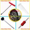 Valve Stem & Core Removal Replacement Tool Kit,Tire Valve Stem Installation Tool without Tire Removal, 2-in-1 Valve Stem Caps & Core Wrench,With 5 TR413/5 TR414, for Cars Motorcycles Lawn Mowers ATVs