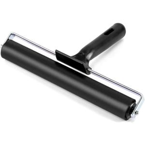 QWORK 8 Inch Rubber Roller, Tape Roller for Print, Tape, Wallpapers, Scrapbooks