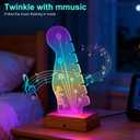 Light Up Guitar Pick Holder with Music Sync, 7-Color LED Guitar Pick Lamp with Remote Control, Acrylic 3D Guitar Pick Storage Rack, Birthday Gift for Music Lovers and Guitarists, Guitar Accessories