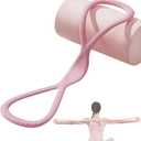 Luminousdo Resistance Bands, 8 Shaped Resistance Band for Women, Full Body Workout Exercise Equipment with Non-Slip Handle for Arms, HIPS & Back Training, Perfect for Yoga & Strength Training (Pink)