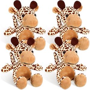 Wettarn 4 Pcs Stuffed Giraffe Toys Bulk Stuffed Animal 9.8'' Cute Soft Plush Cuddly Giraffe Gifts Baby Plushies Zoo Wild Animal Party Decorations for Kids Girls Boys Birthday Wettarn 4 Pcs Stuffed Giraffe Toys Bulk Stuffed Animal 9.8'' Cute Soft Plush Cuddly Giraffe Gifts Baby Plushies Zoo Wild Animal Party Decorations for Kids Girls Boys Birthday