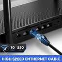 Cat 6 Ethernet Cable 200 ft, 10Gbps High Speed Ethernet Cable, Outdoor&Indoor Rj45 Cat6 Cable Internet Cable for Computer, Router, Modem, PS4/5, Xbox, Gaming- Black