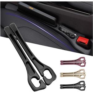 2 x YGDMD 2PCS Car Gap Filler with Storage Slots,Upgrade Version Car Seat Gap Filler Organizer for Keys and Phone Holder,Multi-Purpose No Drop Seat Guard Avoid Items Droping (Black)