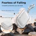 3 x for Airpods Pro 3 Case Clear, Soft TPU Transparent Anti-Yellowing for Apple AirPods Pro 3rd Generation (2025) Case Cover for Men & Women with Keychain, Military-Grade Shockproof, Clear+Stone