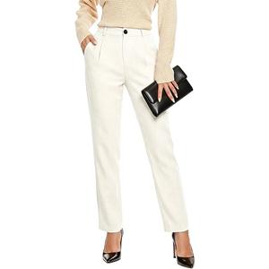smawell Women's Dress Pants for Work High Waisted Slacks Business Casual, XL, White