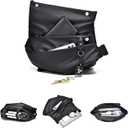 Sling Bag for Men, Fashion Cross-Body Bag Mens Small Travel Backpack with Water Bottle Holder Casual Daypack for Hiking Black