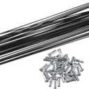 ACROPIX 36 Pcs Bicycle Steel Spokes 14G Bike Spoke 263mm Length with Nipples for Most Bicycle Car Parts