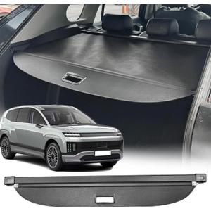 Cargo Cover for 2025 2026 Hyundai Ioniq 9 Accessories, (Leather) for Hyundai Ioniq 9 2026 Accessories 2025 Retractable Trunk Cover Shield Shade Privacy Screen Security Shielding Shade
