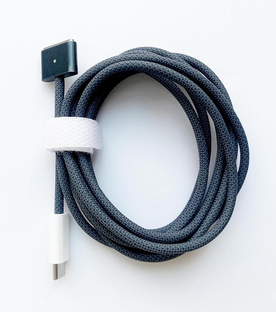 AJJ 140W USB C to Magnetic 3Charging Cable for 3 Generations of MacBook 2021-2024,2M-Midnight Dark