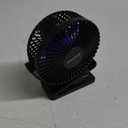 Gaiatop Portable Clip on Fan Battery Operated, Small Powerful 3 Speed Quiet 360 Rotate, USB Rechargeable Mini Personal Cooling Fan for Desk Table Home Office Stroller Camping Women Gifts Black Blue