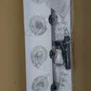 BNHHLZ White Glass Bathroom Vanity Light 5 Light Mid Century Black Bathroom Lighting Fixtures Over Mirror Modern Vanity Lighting Wall Mount for Bathroom Mirror Hallway(Bulbs Not Included)