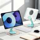 Rotating Tablet Stand with 360 Swivel Base, Adjustable iPad Mount for Desk with Stable Holder, Universal Tablet Holder for Office and Home Use(Green)