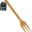 Wooden Cooking Serving Utensils High Heat Resistance - Handmade (Wooden Fork - Three Tines)