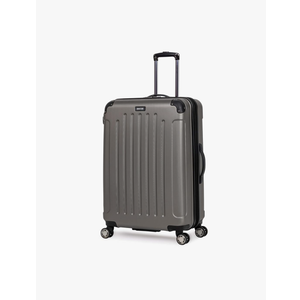 Kenneth Cole REACTION Renegade Luggage Expandable 8-Wheel Spinner Lightweight Hardside Suitcase, Silver, 28-Inch Checked