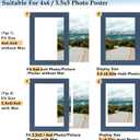4x6 Picture Frame with 3.5x5 Mat, Display 3.5x5 with Mat or 4x6 Without Mat, Wood 4 by 6 Photo Frame, 4 x 6 Frame for Wall Hanging and Tabletop Display, 4 Pack, Navy Blue