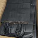 MESHA 100 Pack Black Gift Bags 8x4.25x10.5 Inch Kraft Paper Bags with Handles Bulk Craft Bag Medium Size for Wending Birthday Party Favor Retail Merchandise Bag