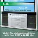 Window Air Conditioner,Side Insulated Foam Panel, Summer/Winter Heat and Draft Insulating,Full Surround Insulation Panels Window Seal with 4 pressure strips 2PIC (BLACK)