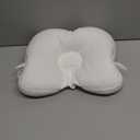 Baby Head Pillow Upgraded Flat Head Pillow, Baby Neck Support for Carseat Soft and Breathable Ergonomic Design, White