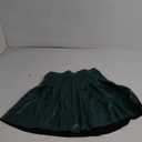 ABAFIP Women's PU Leather High Waist Pleated Flared A-Line Mini Short Skirt Club Festival Rave Outfits (Medium, Dark Green)