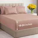 Extra Deep Cal King Sheet Set - 6 Piece Breathable & Cooling Sheets - Hotel Luxury Bed Sheets Set - Easy & Secure Fit - Soft, Wrinkle Free & Comfy Sheets Set - Mauve Sheet Set with Extra Deep Pockets