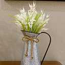Vintage Galvanized Flower Vase, Farmhouse Decorative Pitcher Vase, Rustic Metal Milk Jug for Home Decor…