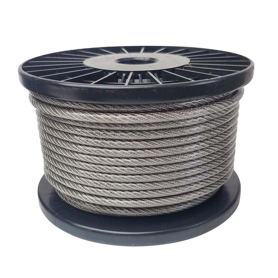 LOZOME 100 Feet 1/16 inch (1.5 mm) Cable Wire Rope 304 Stainless Steel 7x7 Standard with 100pcs Aluminum Crimping Loop for Outdoor, Garden, Kitchen, Home, Art, Craft