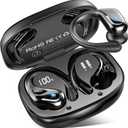 Wireless Earbuds Sport, Bluetooth 5.4 Headphones 2025 Bluetooth Earbuds with 75Hrs Stereo, 4 ENC Mic, Over-Ear Buds with Earhooks Noise Canceling Earphones , IP7 Waterproof Headset for Workout/Running