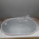 Oval Mirror for Wall, 24x36 Inch White Oval Bathroom Mirror, White Vanity Mirrors, Metal Floral Frame Mirror for Bedroom Living Room Hallway, Hangs Horizontally or Vertically