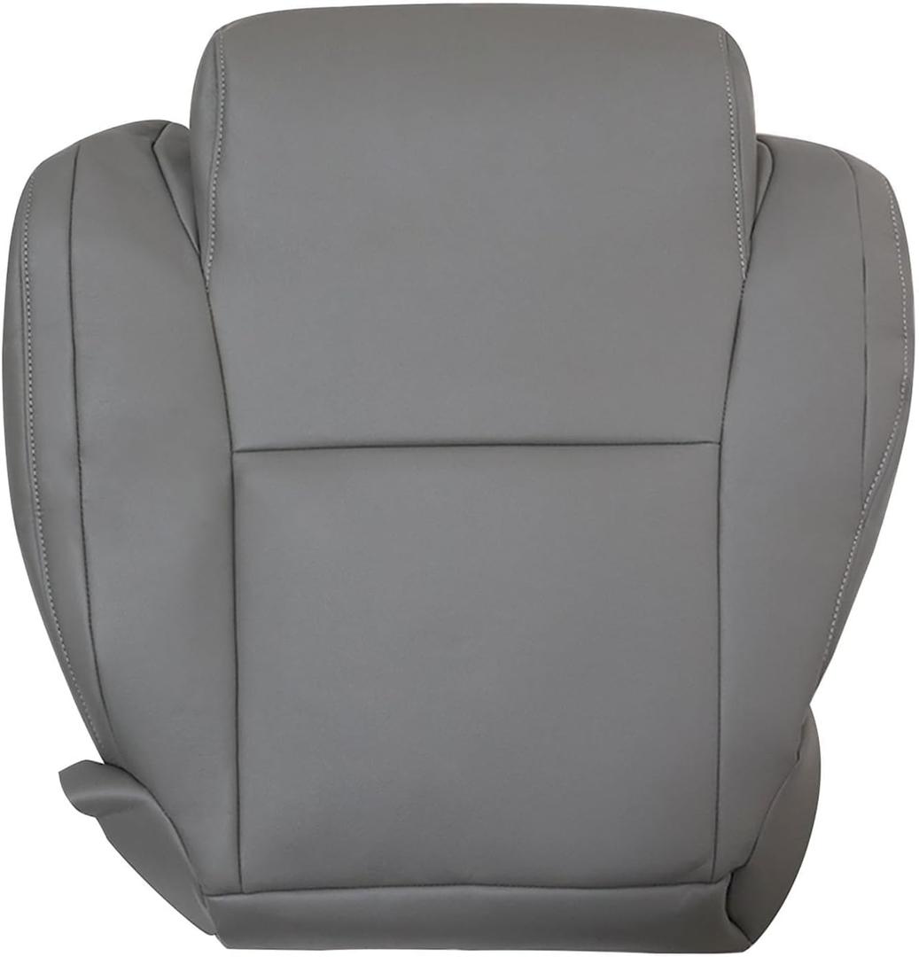 Priprilod Gray Leather Driver Side Bottom Replacement Seat Cover Compatible with Toyota Tundra 2007 2008 2009 2010 2011 2012 2013