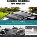43" Universal Roof Rack Cross Bars, Upgraded Aluminum Lockable Crossbars with Extendable Window Frame & Dual Security Keys. 165lbs Max Load for Bare Roof Cars/Trucks/SUVs
