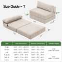 Convertible 4-in-1 Folding Sofa Bed Boneless Sleeper Chair Couch Foldable Chaise Lounger & Mattress Pocket Coils+Foam Fill Medium Support, No Assembly for Living Room/Bedroom, Twin Beige